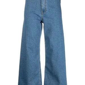 Wide-Leg Blue Jeans